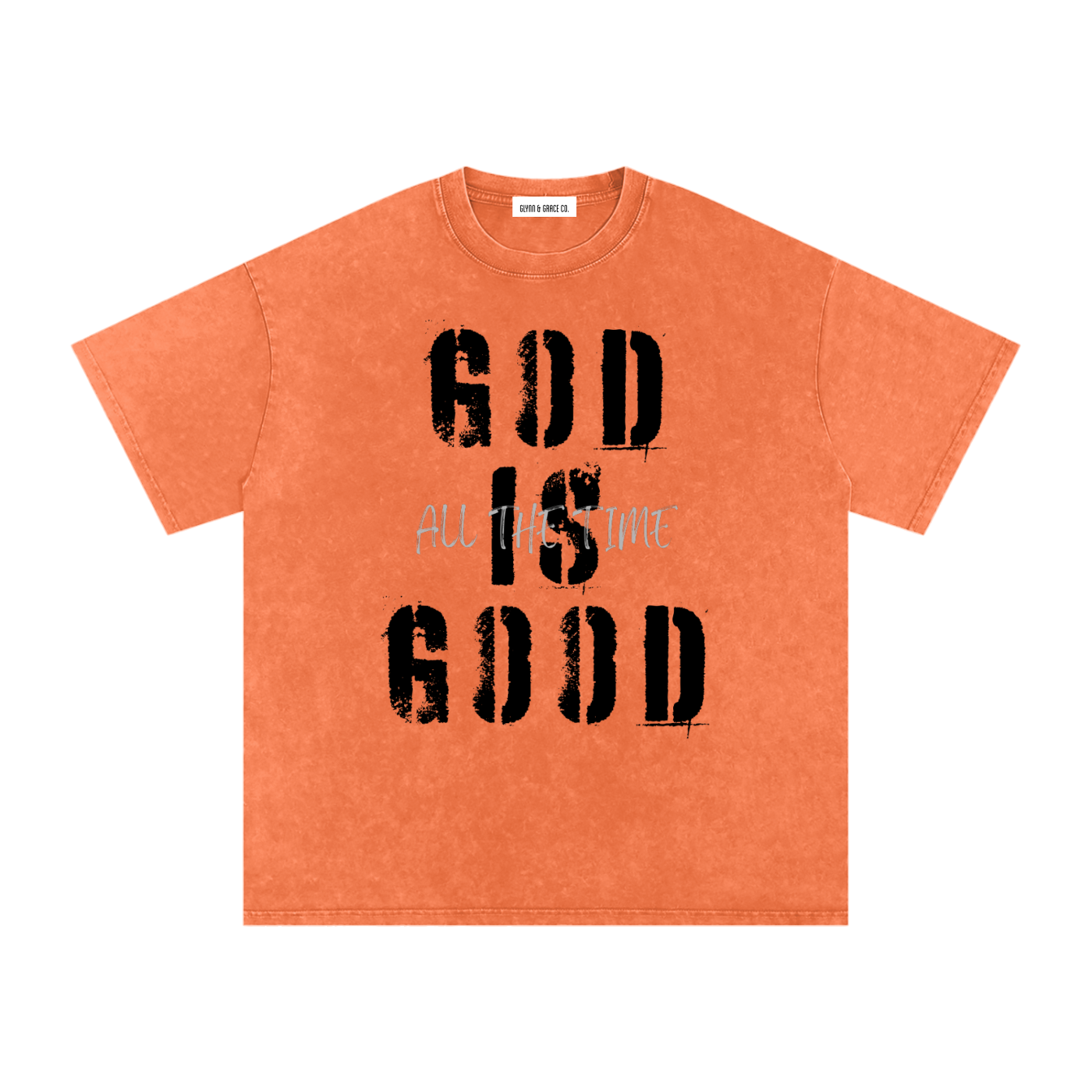 Snow Washed Oversized Cotton T-Shirt
