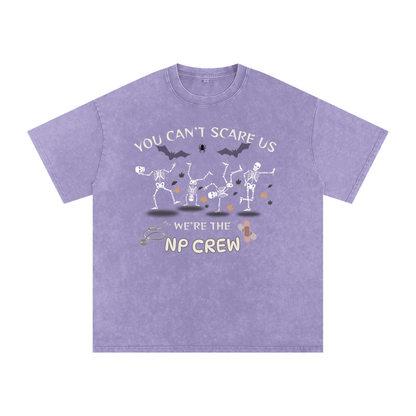 No crew Snow Washed Oversized Cotton T-Shirt