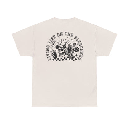 Skull & Checkered Graphics Tee - Unisex Heavy Cotton Shirt, Softball Shirt, Casual Graphic Tee, Summer T-Shirt, Gift for Sports Lovers