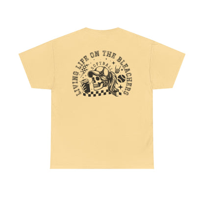 Skull & Checkered Graphics Tee - Unisex Heavy Cotton Shirt, Softball Shirt, Casual Graphic Tee, Summer T-Shirt, Gift for Sports Lovers