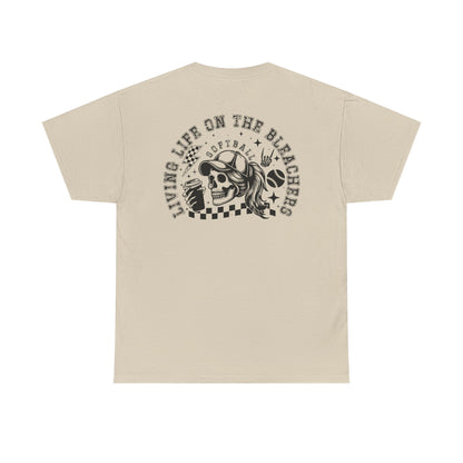Skull & Checkered Graphics Tee - Unisex Heavy Cotton Shirt, Softball Shirt, Casual Graphic Tee, Summer T-Shirt, Gift for Sports Lovers