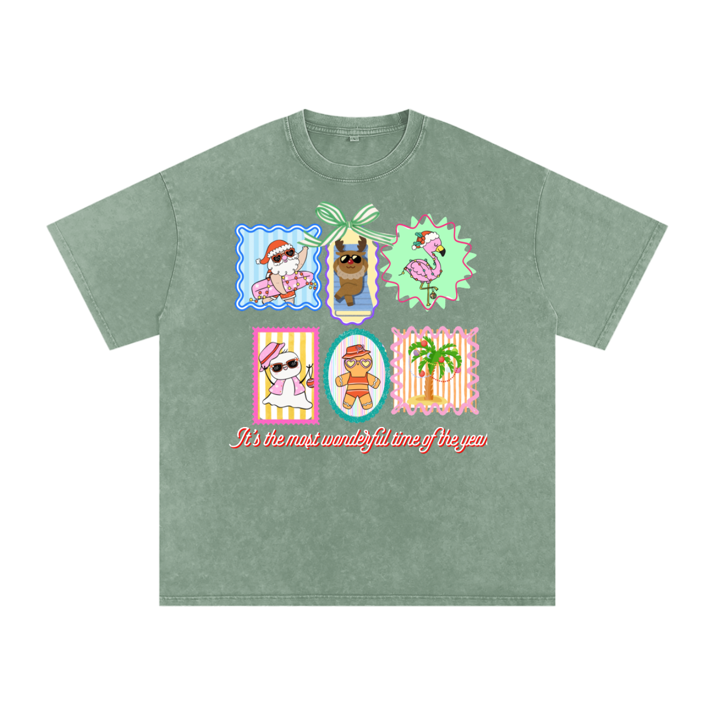 Snow Washed Oversized Cotton T-Shirt