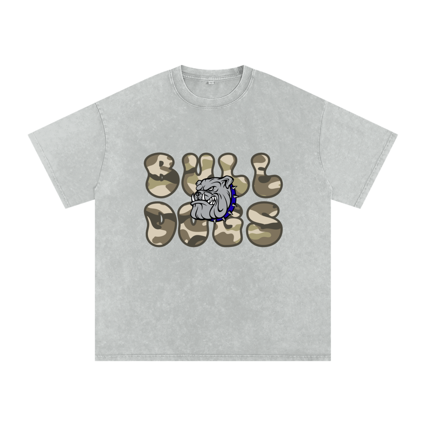 Bulldogs team Snow Washed Oversized Cotton T-Shirt
