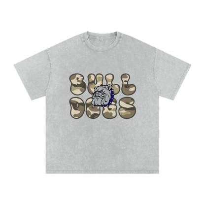 Bulldogs team Snow Washed Oversized Cotton T-Shirt