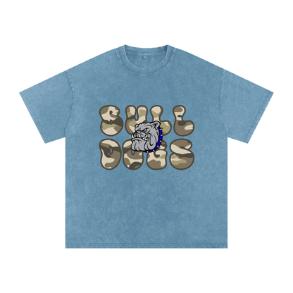 Bulldogs team Snow Washed Oversized Cotton T-Shirt