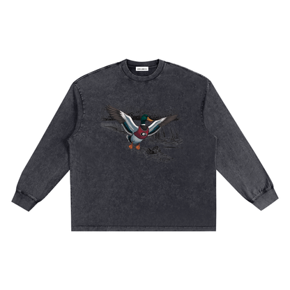 Snow Washed Frayed Edge T-Shirt