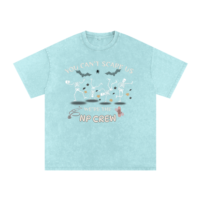 No crew Snow Washed Oversized Cotton T-Shirt