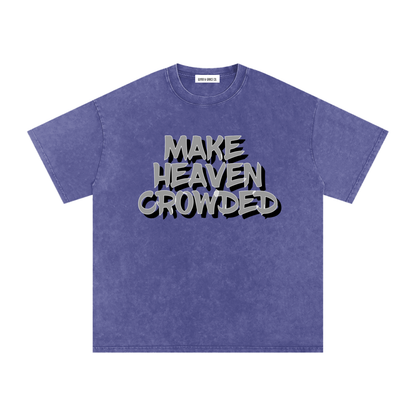 Snow Washed Oversized Cotton T-Shirt