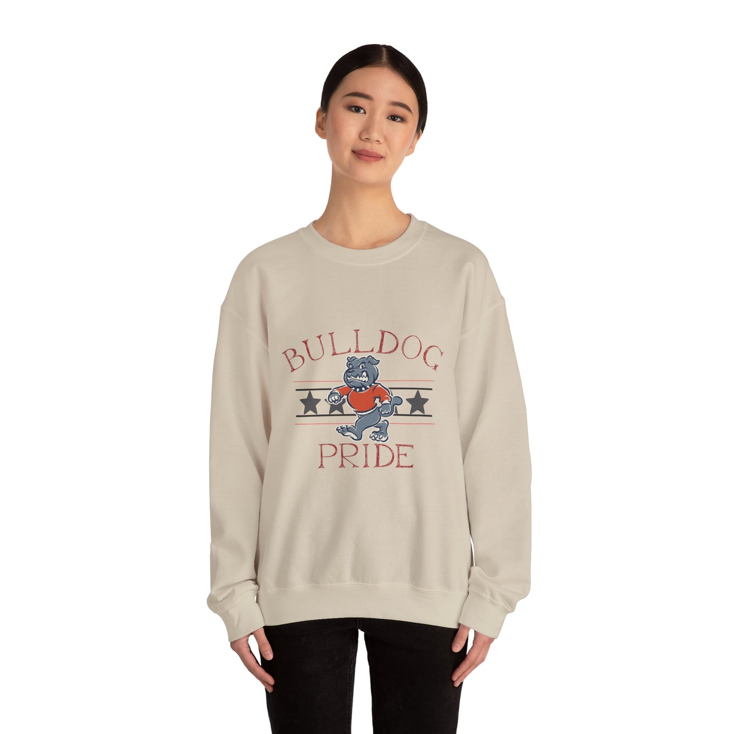 Bulldog Pride Unisex Sweatshirt, Cozy Apparel for Dog Lovers, Perfect for School Spirit, Casual Outings, Gift for Pet Owners
