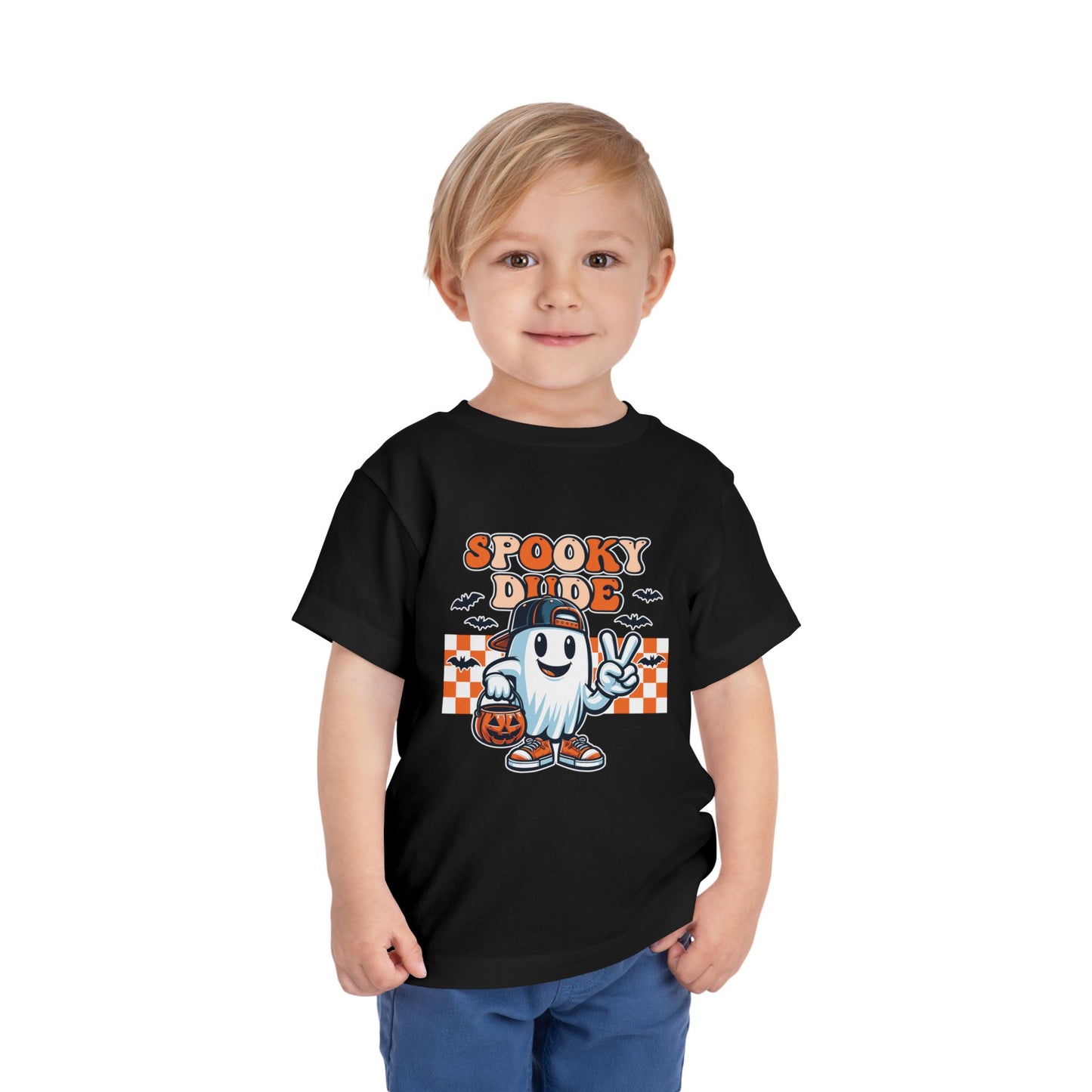 Spooky Toddler Tee - Halloween Shirt for Kids, Ghost Graphic T-Shirt, Toddler Costume Top, Fun Kids Apparel, Halloween Outfit