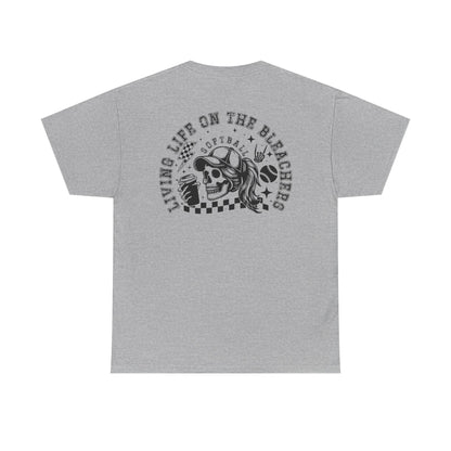 Skull & Checkered Graphics Tee - Unisex Heavy Cotton Shirt, Softball Shirt, Casual Graphic Tee, Summer T-Shirt, Gift for Sports Lovers