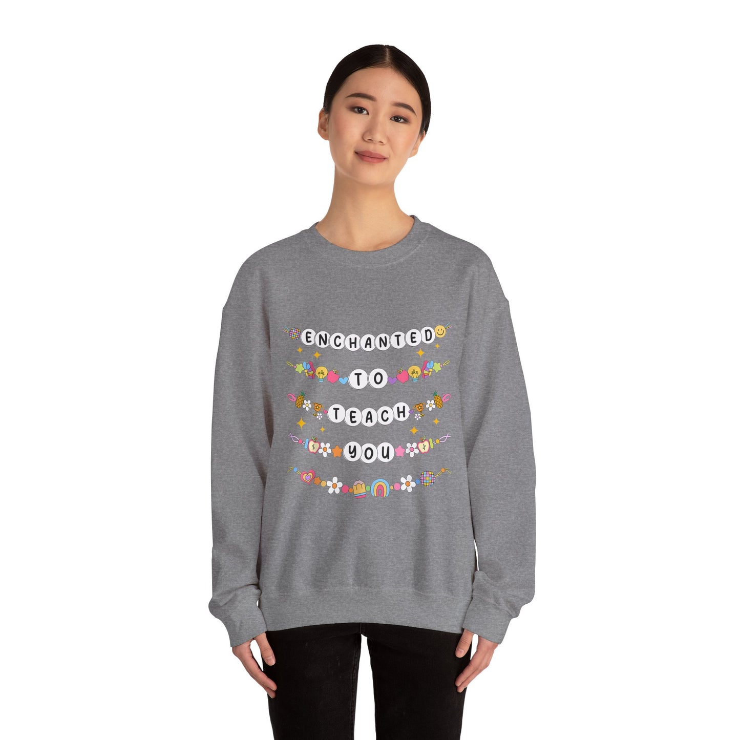 Enchanted to Teach Sweatshirt | Cozy Unisex Crewneck, Teacher Gift, Inspirational Apparel, Classroom Outfit, Personalized Sweatshirt