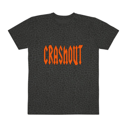 Men's Graphic Tee, CRASHOUT Leopard Print Shirt, Casual Streetwear, Gift for Him, Festival Fashion, Cool Summer Outfit