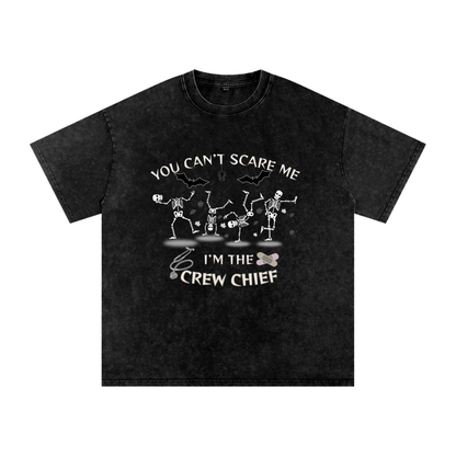 Crew chief Snow Washed Oversized Cotton T-Shirt