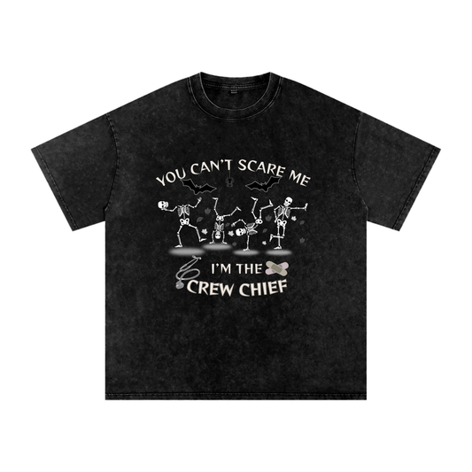Crew chief Snow Washed Oversized Cotton T-Shirt