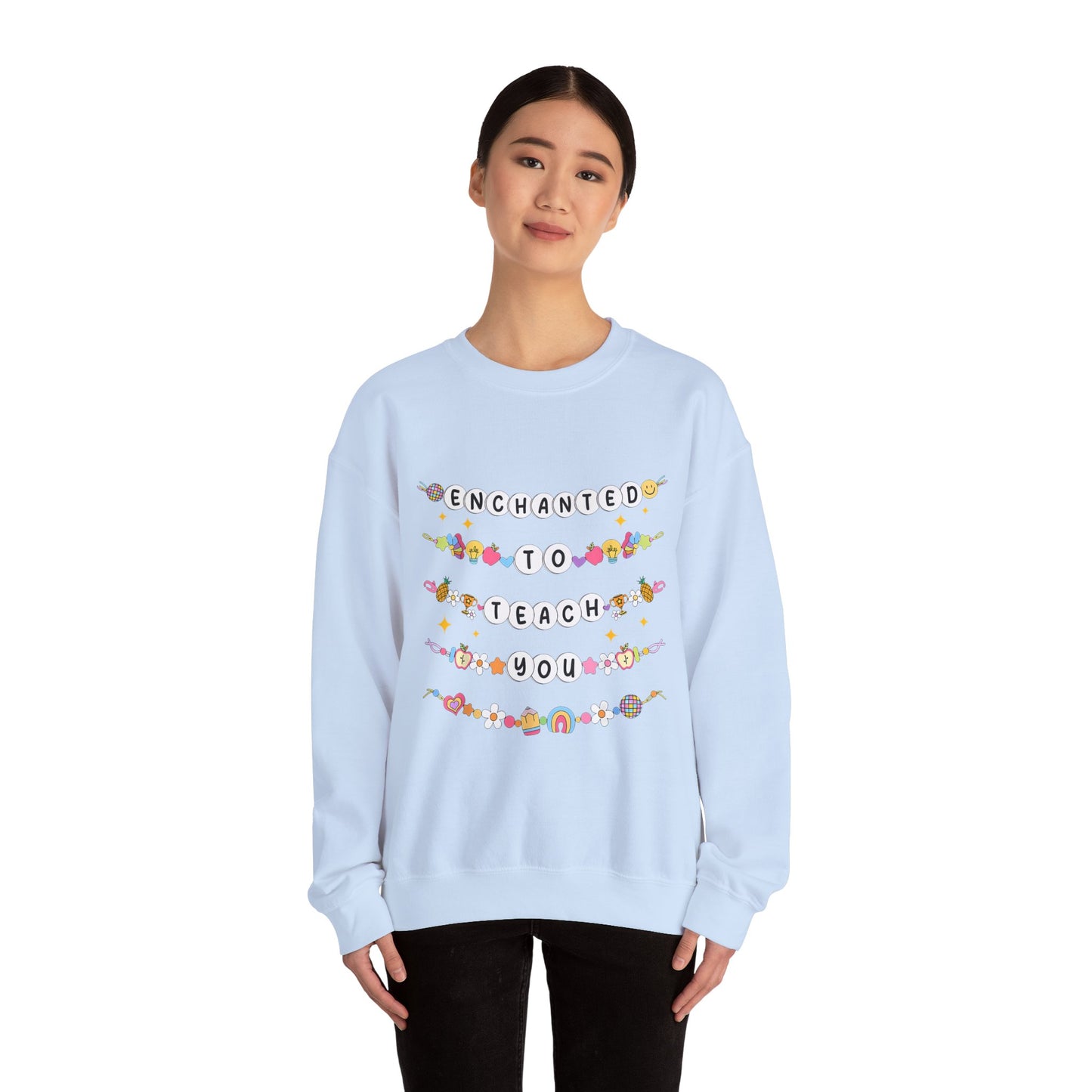 Enchanted to Teach Sweatshirt | Cozy Unisex Crewneck, Teacher Gift, Inspirational Apparel, Classroom Outfit, Personalized Sweatshirt