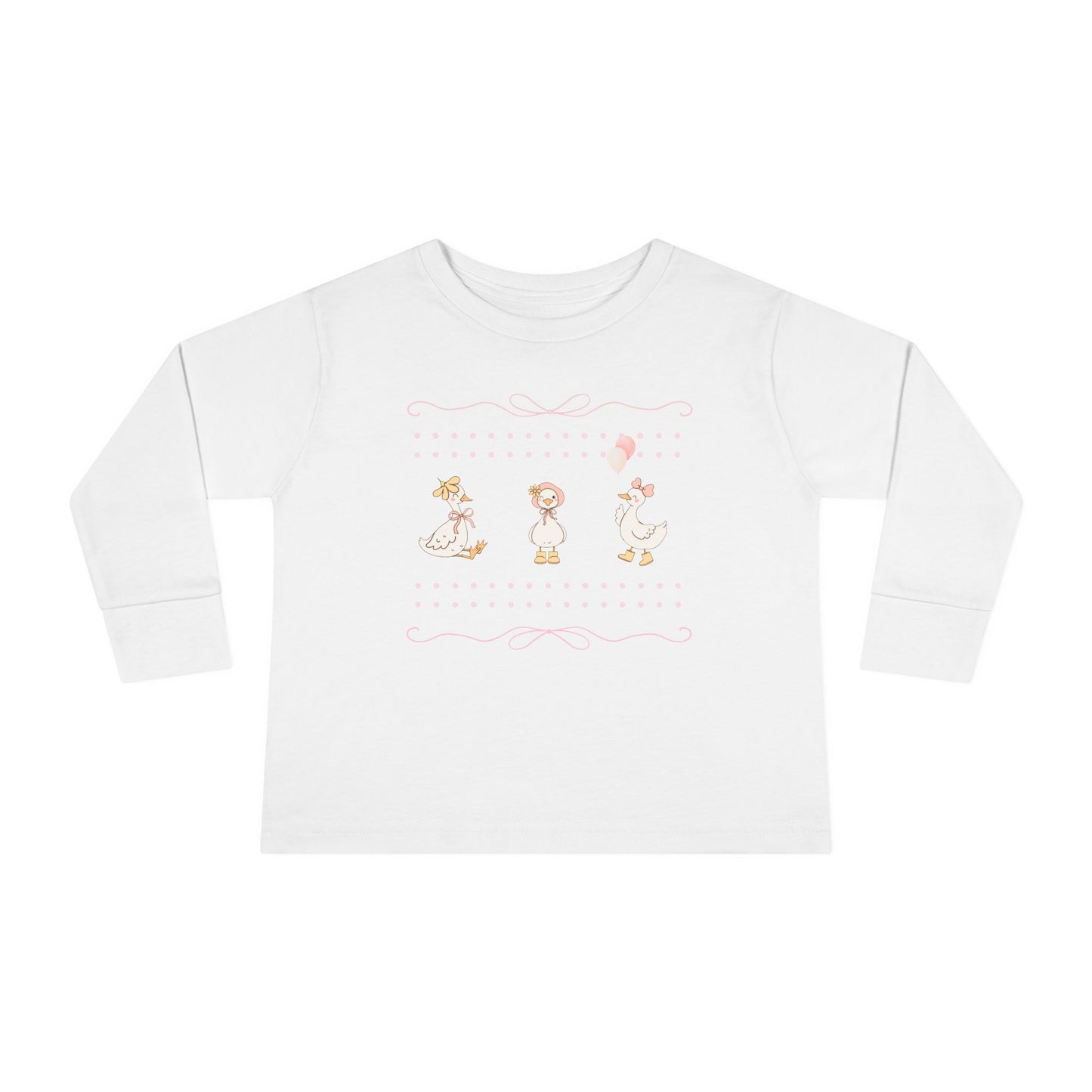 Whimsical Toddler Long Sleeve Tee - Cute Animal Design, Perfect for Birthdays, Playdates, and Everyday Wear