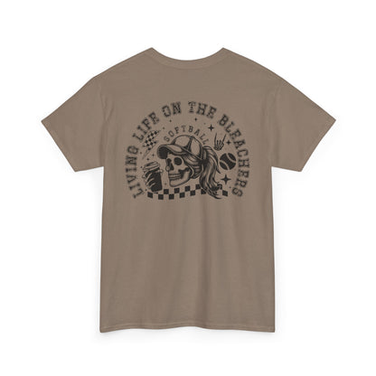 Skull & Checkered Graphics Tee - Unisex Heavy Cotton Shirt, Softball Shirt, Casual Graphic Tee, Summer T-Shirt, Gift for Sports Lovers