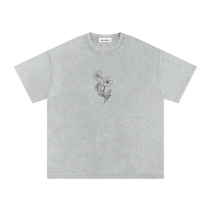 Snow Washed Oversized Cotton T-Shirt