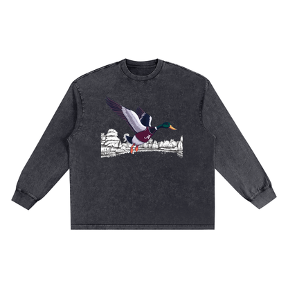 Snow Washed Frayed Edge T-Shirt