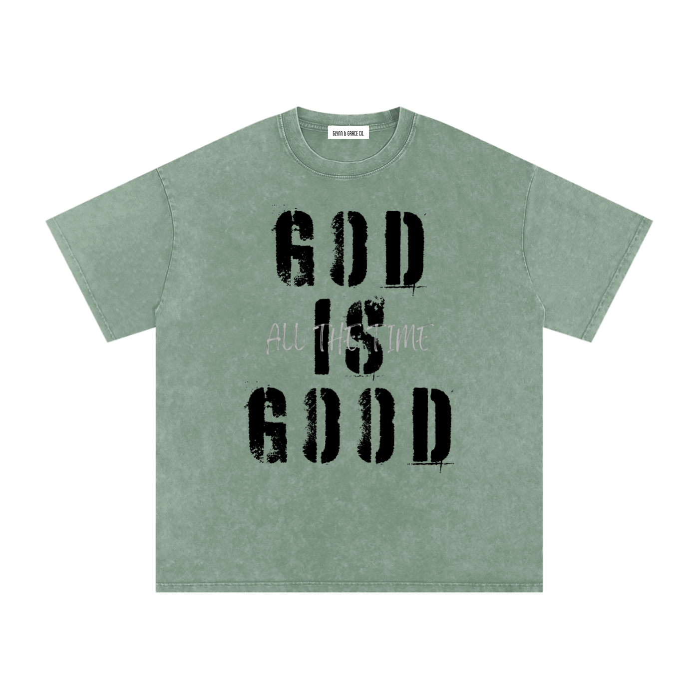 Snow Washed Oversized Cotton T-Shirt