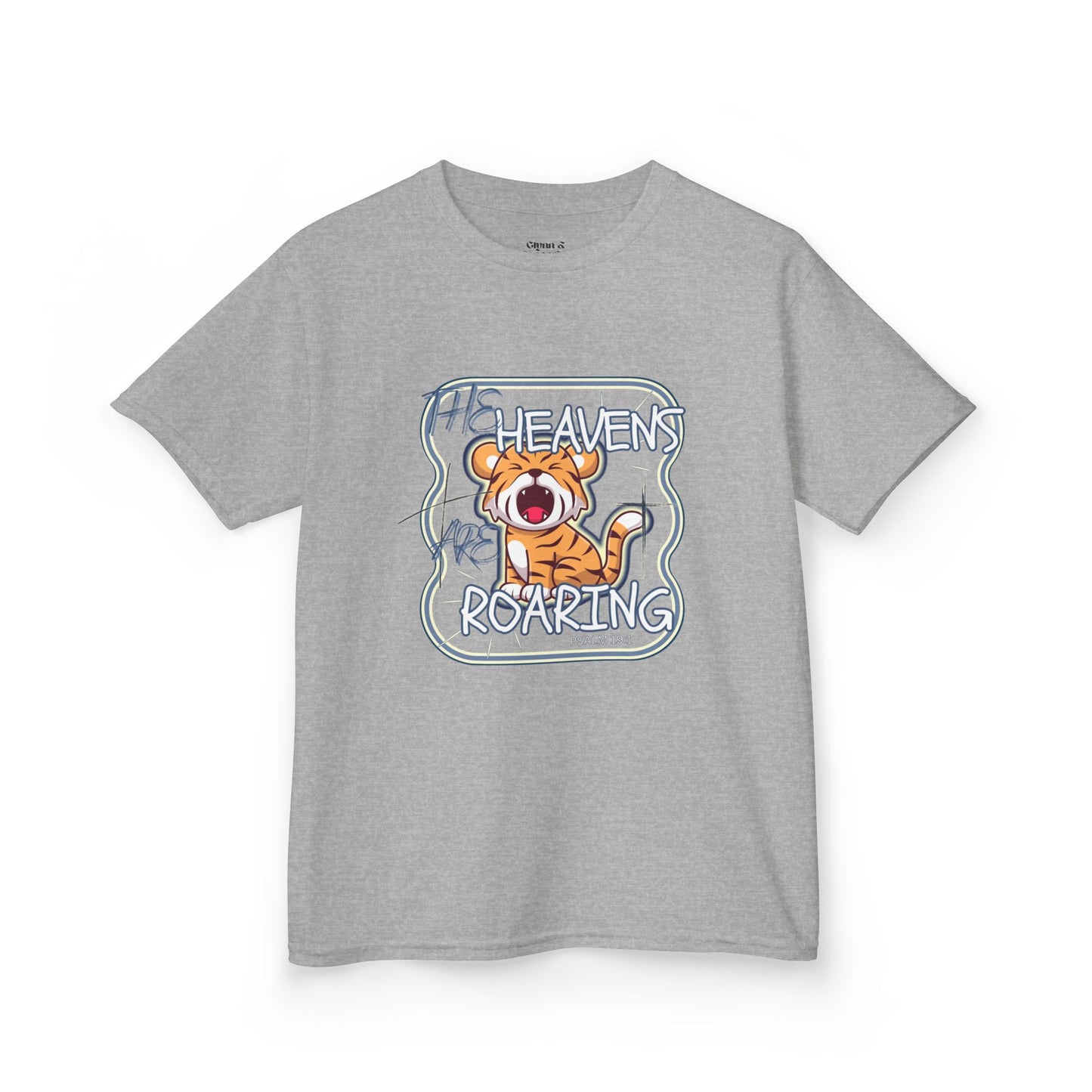 Roaring Heaven Kids Tee - Cute Tiger Graphic, Fun Summer T-Shirt, Birthday Gift, Animal Lovers, Playful Style