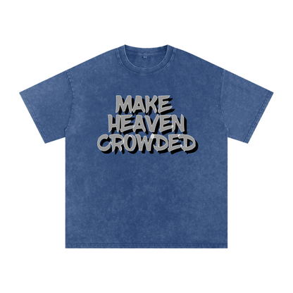 Snow Washed Oversized Cotton T-Shirt