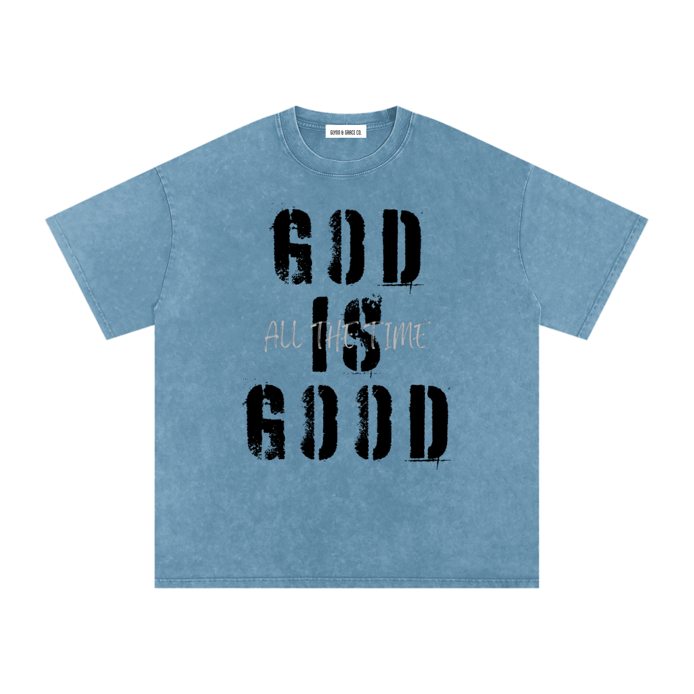 Snow Washed Oversized Cotton T-Shirt