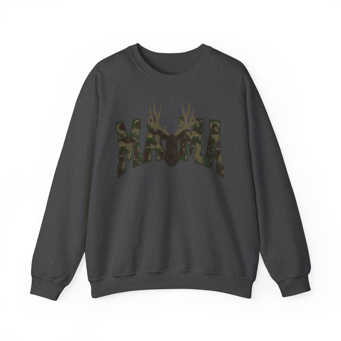 Mama camo deer Unisex Heavy Blend™ Crewneck Sweatshirt