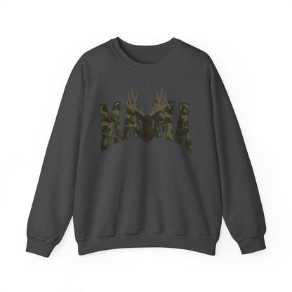 Mama camo deer Unisex Heavy Blend™ Crewneck Sweatshirt