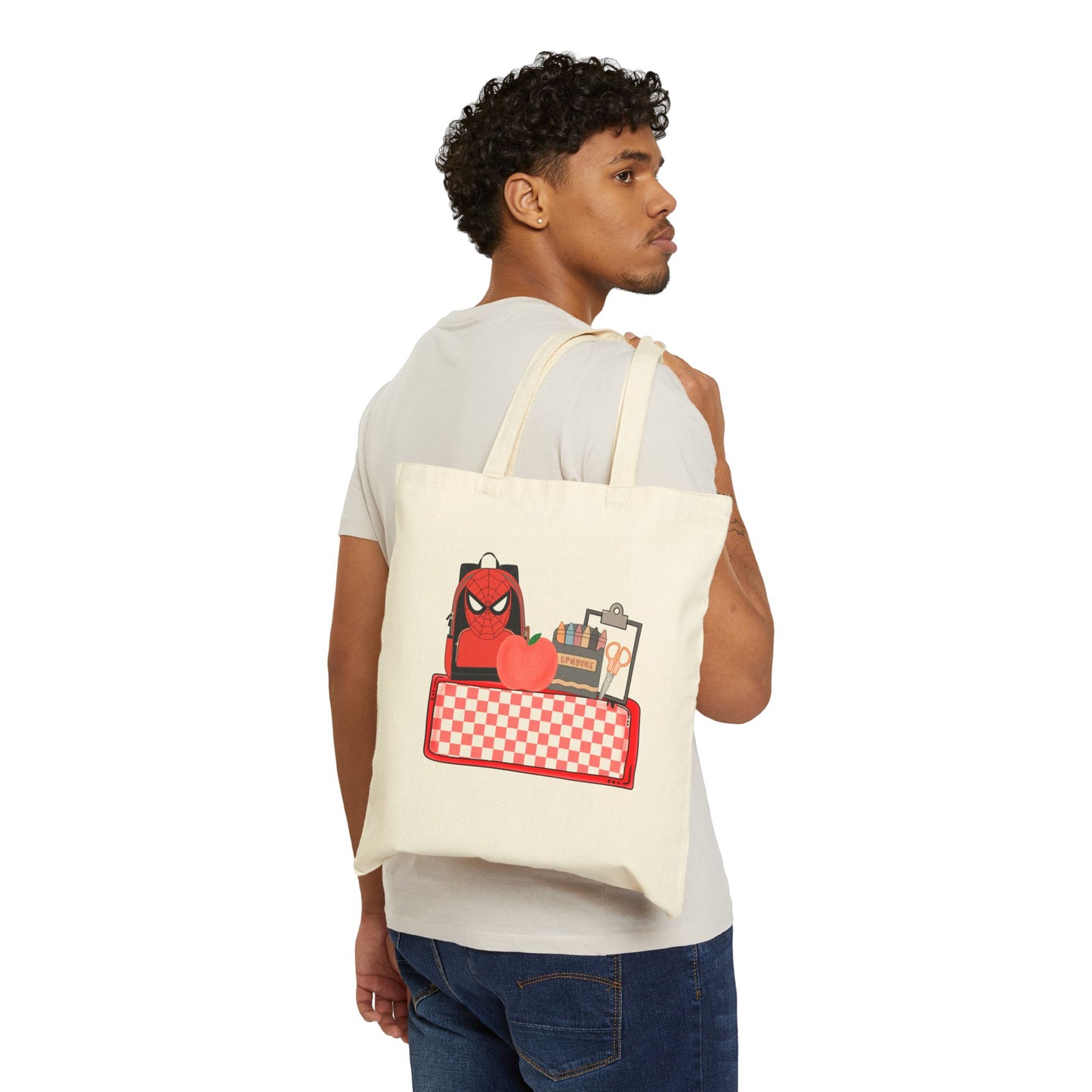 Spider-Themed Cotton Canvas Tote Bag for Arts & Crafts Lovers, Eco-Friendly Shopping Bag, Perfect Gift for Superhero Fans, Ideal for [...]