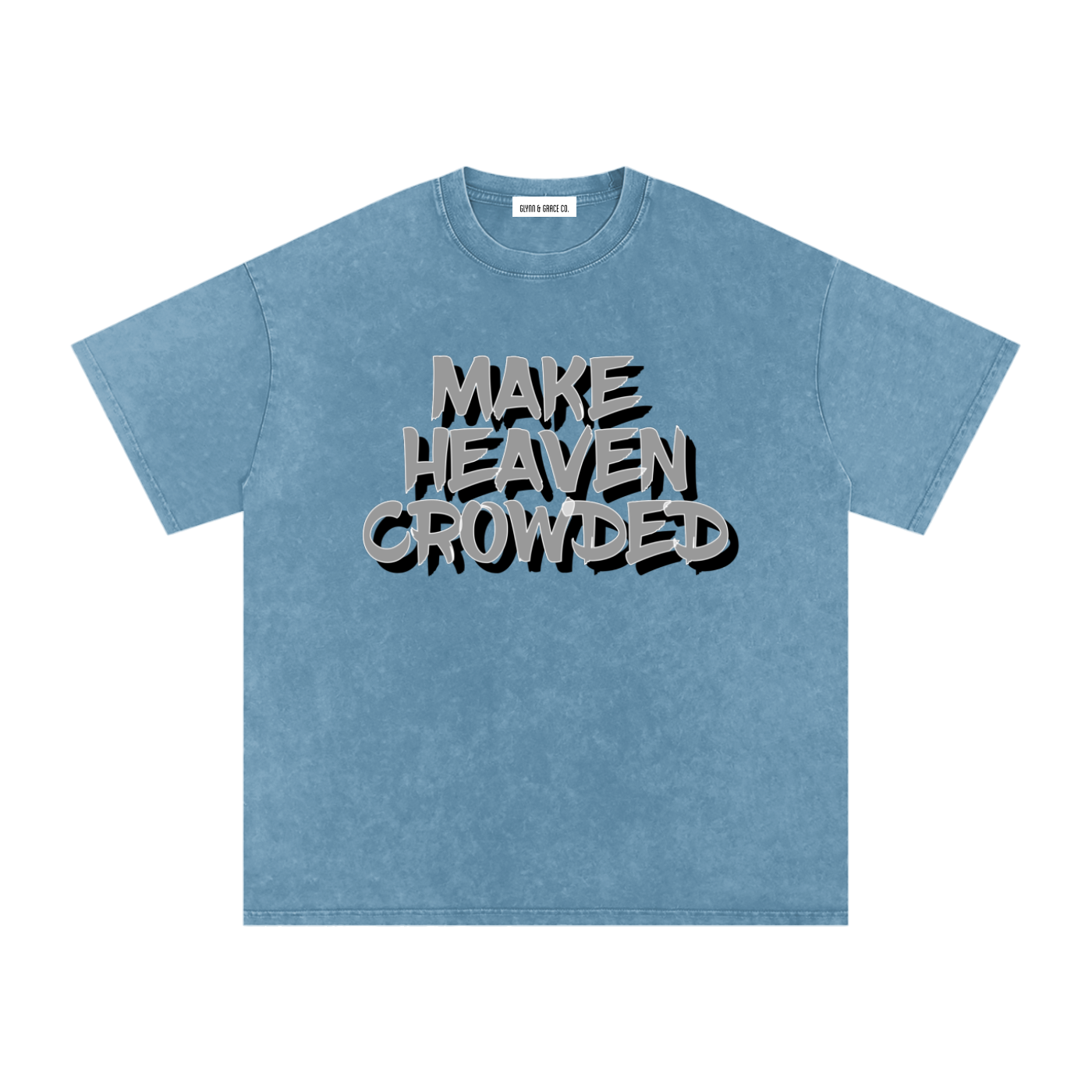 Snow Washed Oversized Cotton T-Shirt