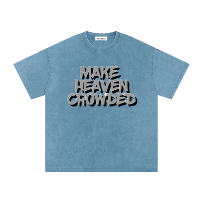 Snow Washed Oversized Cotton T-Shirt