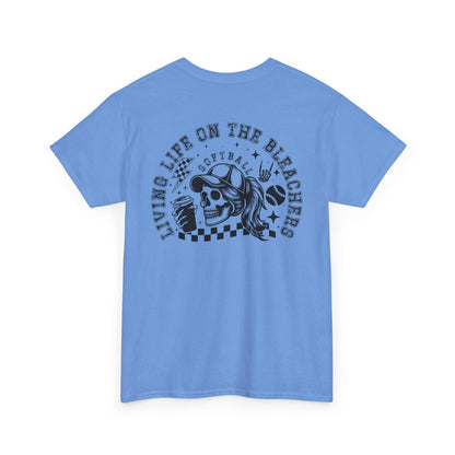Skull & Checkered Graphics Tee - Unisex Heavy Cotton Shirt, Softball Shirt, Casual Graphic Tee, Summer T-Shirt, Gift for Sports Lovers