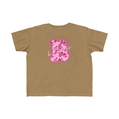 Toddler's Camo Initial Tee, Personalized Toddler Shirt, Cute Kids Tee, Birthday Gift, Custom Name Tee, Jungle Theme Outfit