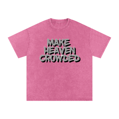 Snow Washed Oversized Cotton T-Shirt