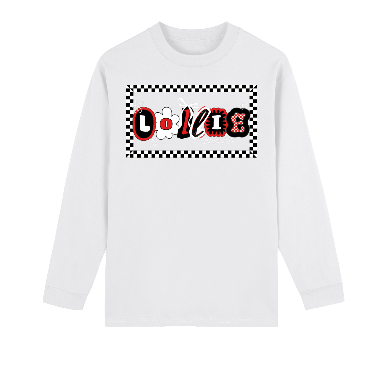 LOLLIE Crew Neck Drop Shoulder Long Sleeve Shirt