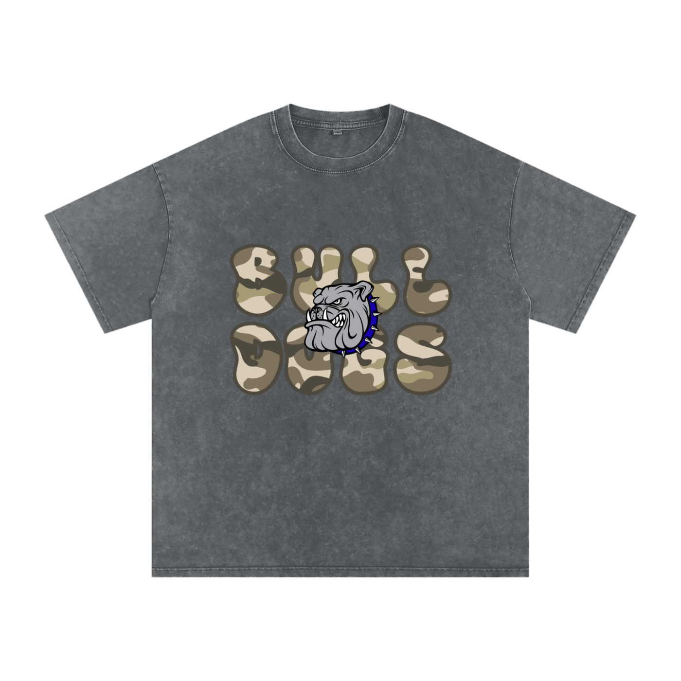 Bulldogs team Snow Washed Oversized Cotton T-Shirt