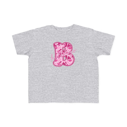 Toddler's Camo Initial Tee, Personalized Toddler Shirt, Cute Kids Tee, Birthday Gift, Custom Name Tee, Jungle Theme Outfit
