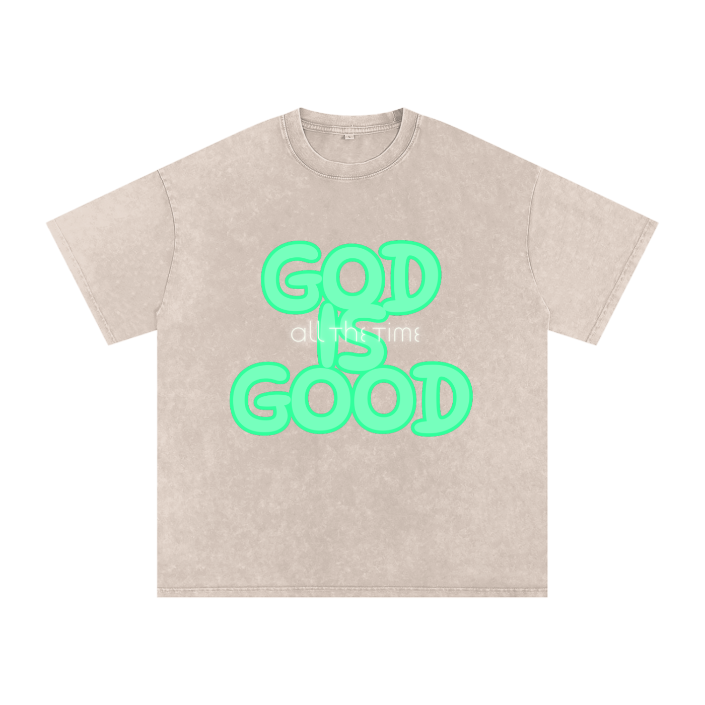 Snow Washed Oversized Cotton T-Shirt