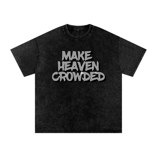 Snow Washed Oversized Cotton T-Shirt