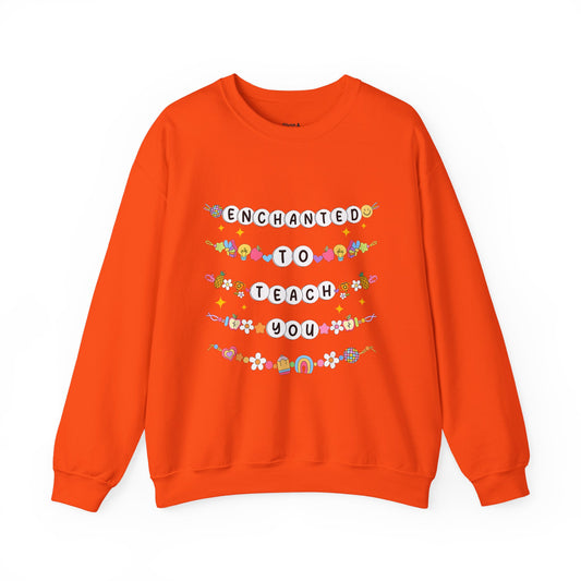 Enchanted to Teach Sweatshirt | Cozy Unisex Crewneck, Teacher Gift, Inspirational Apparel, Classroom Outfit, Personalized Sweatshirt