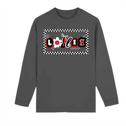 LOLLIE Crew Neck Drop Shoulder Long Sleeve Shirt