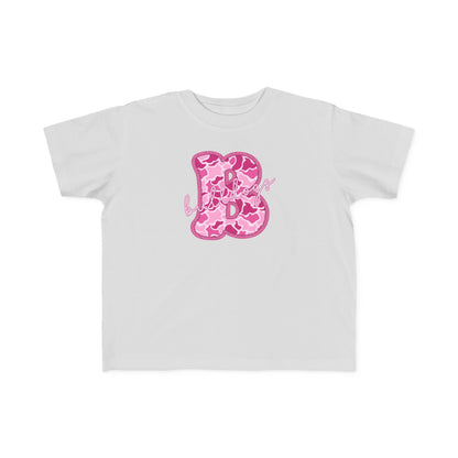 Toddler's Camo Initial Tee, Personalized Toddler Shirt, Cute Kids Tee, Birthday Gift, Custom Name Tee, Jungle Theme Outfit