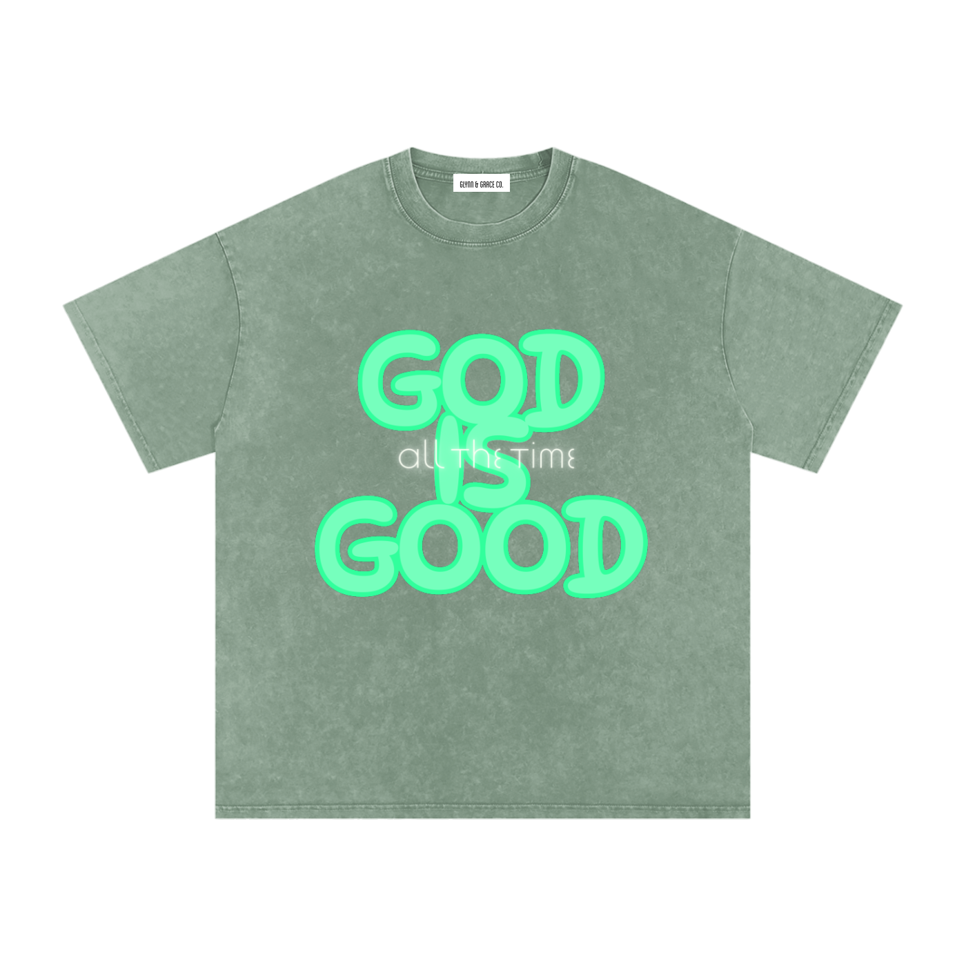 Snow Washed Oversized Cotton T-Shirt