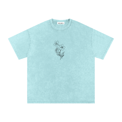 Snow Washed Oversized Cotton T-Shirt