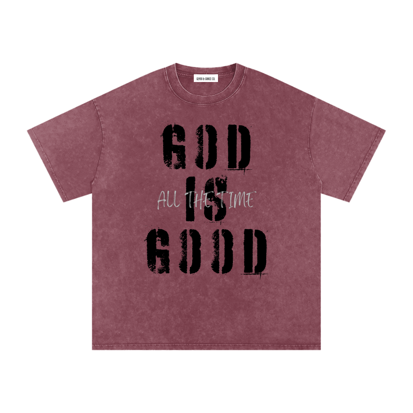 Snow Washed Oversized Cotton T-Shirt