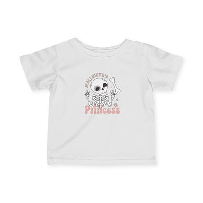 Halloween Skeleton Princess Infant Tee, Cute Baby T-Shirt, Toddler Halloween Shirt, Fall Fashion, Spooky Celebration Wear