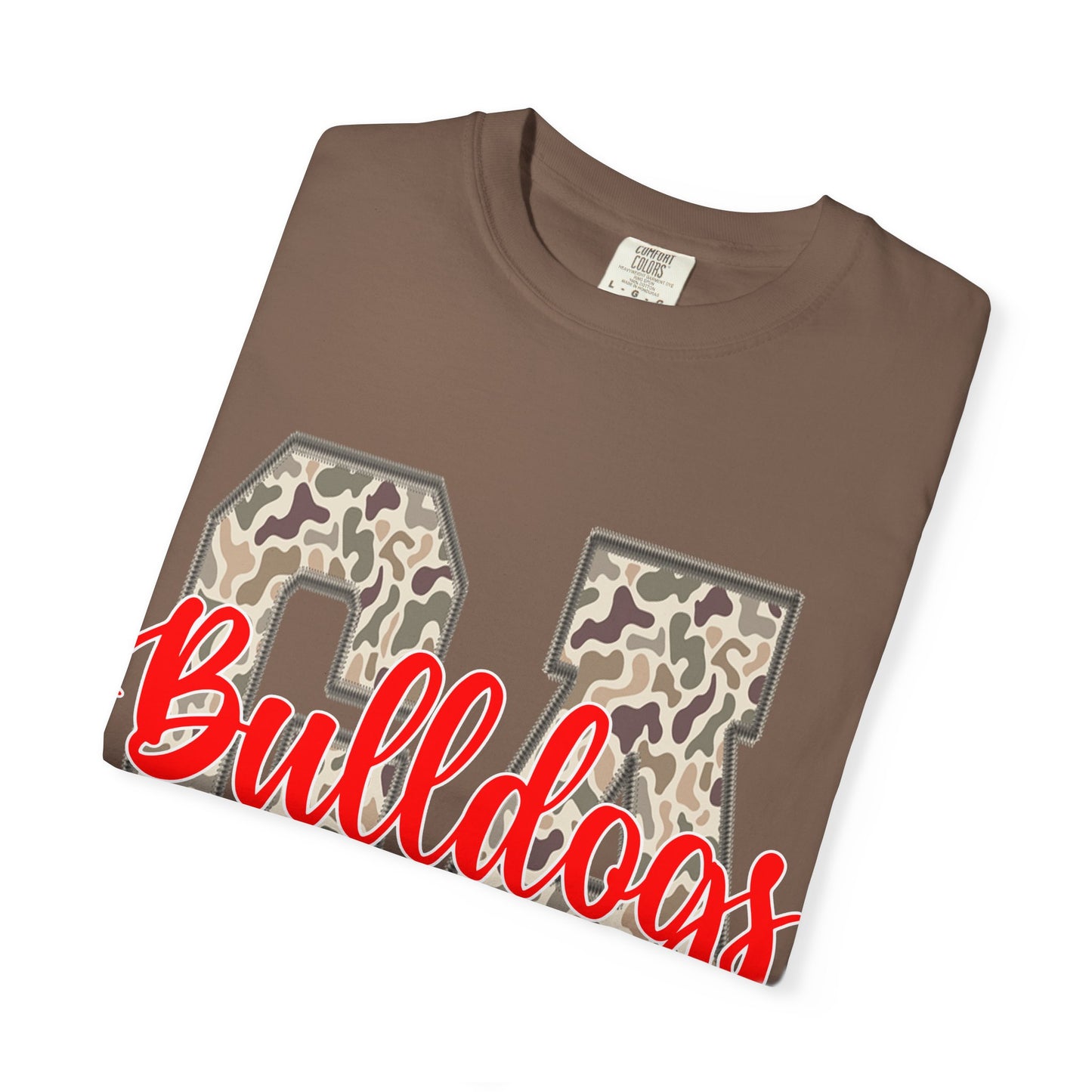 Leopard Print Bulldogs Unisex T-Shirt | Casual Wear, School Spirit, Gift Idea, Team Apparel, Everyday Comfort
