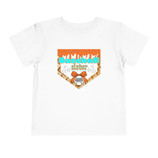 Baseball Sister Toddler Tee, Cute Gift for Young Sports Fans, Summer Playwear, Birthday Party Tee, Baseball Themed Outfit, Youth Clothing